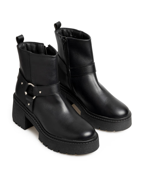 Bota Negra Tipo Combat Anillo 36302